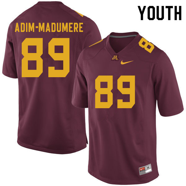 Youth #89 Nnamdi Adim-Madumere Minnesota Golden Gophers College Football Jerseys Sale-Maroon - Click Image to Close